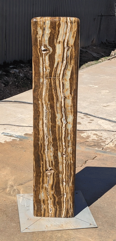 049 42" x 9" x 9" fountains stone petrified wood bubblers landscaping waterfall landscaping design onyx natural