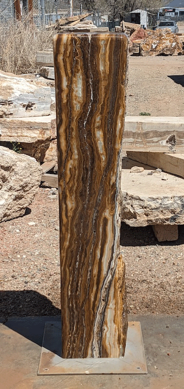 036 48" x 11" x 8" fountains stone petrified wood bubblers landscaping waterfall landscaping design onyx natural