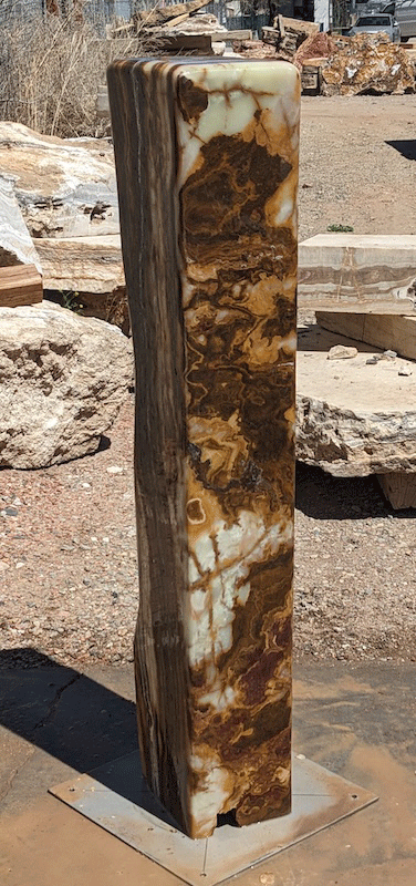 036 48" x 11" x 8" fountains stone petrified wood bubblers landscaping waterfall landscaping design onyx natural