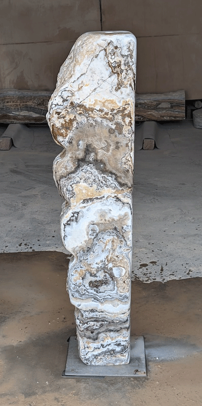 031 49" x 12" x 7" fountains stone petrified wood bubblers landscaping waterfall landscaping design onyx natural