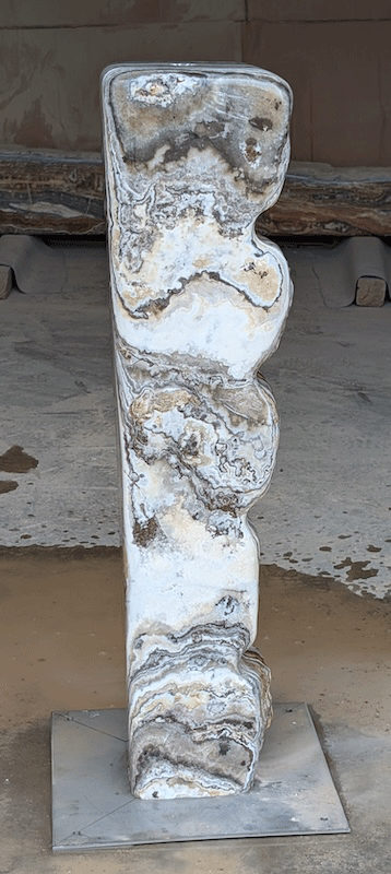 051 40" x 10" x 7" fountains stone petrified wood bubblers landscaping waterfall landscaping design onyx natural
